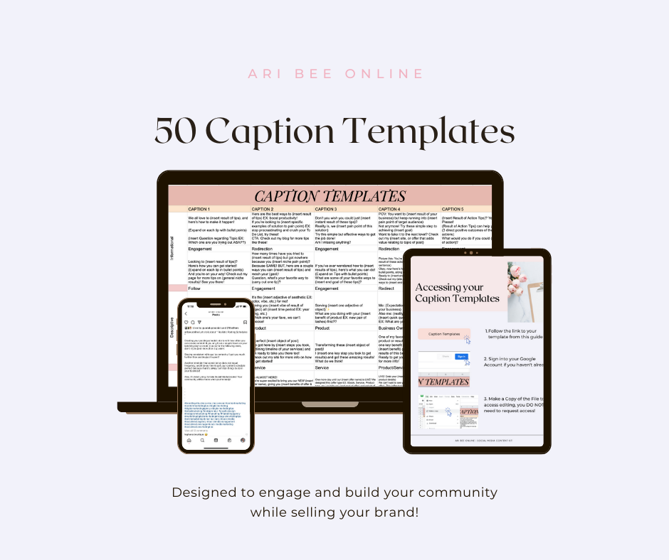 50 Caption Templates